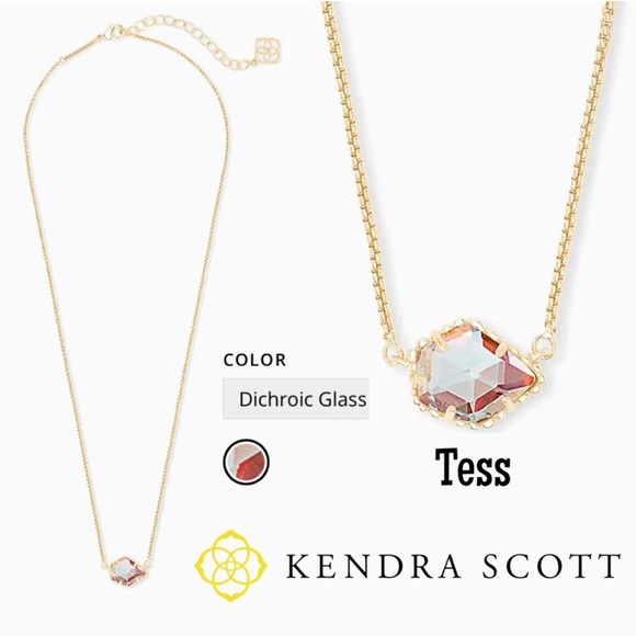 Kendra Scott Tess Gold‎ Pendant Necklace in Dichroic Glass